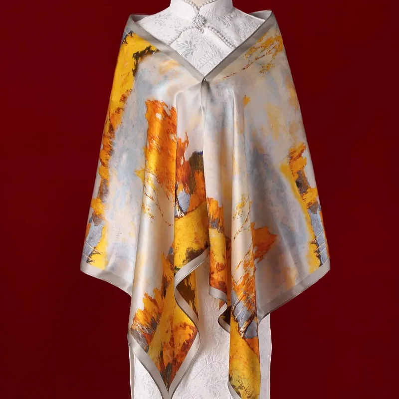 

Silk Mulberry Silk Scarf Women's New Fashion Shawl High-end Scarf for Mother's Birthday Gift
