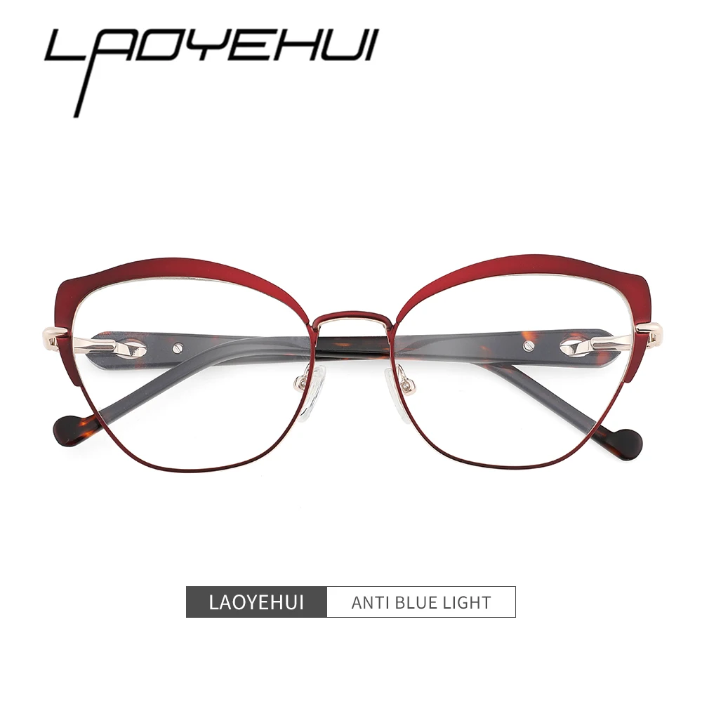 women's blue film reading glasses on strength ladies cat eye acetate frame myopia glasses woman dioptric luxury brand eyepieces