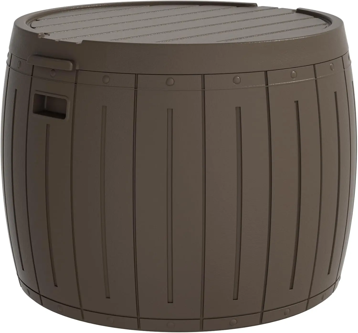 

Kinying Round Patio Table Deck Box Waterproof Outdoor Storage for Towels Furniture