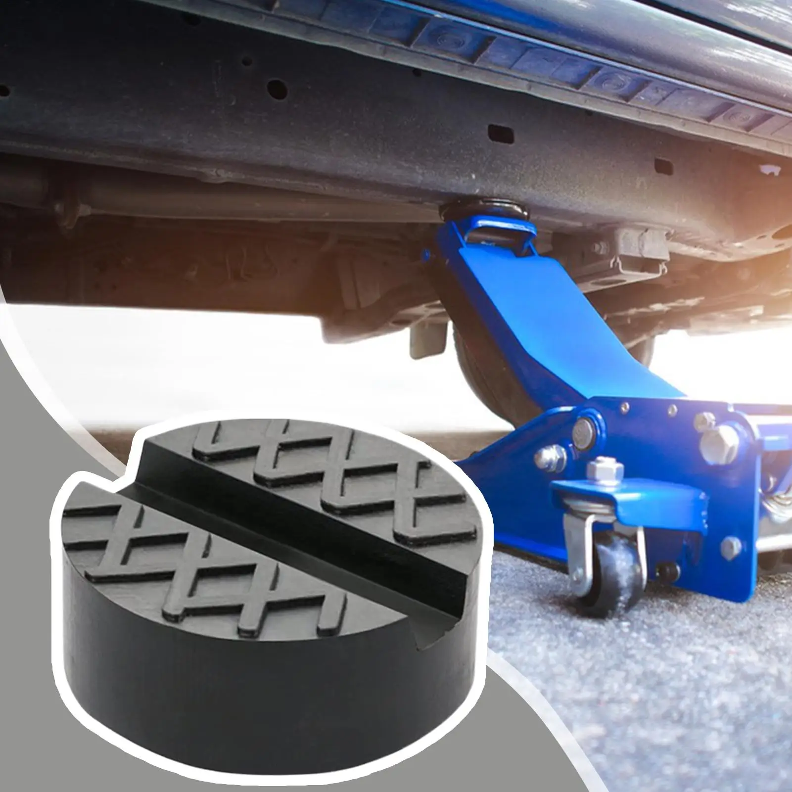 Floor Jack Pad Rubber Jack Pads Stabilizer Block For Wheel Leveling Boat Temporary Tire Changes Driveway Parking RV Setup Sloped