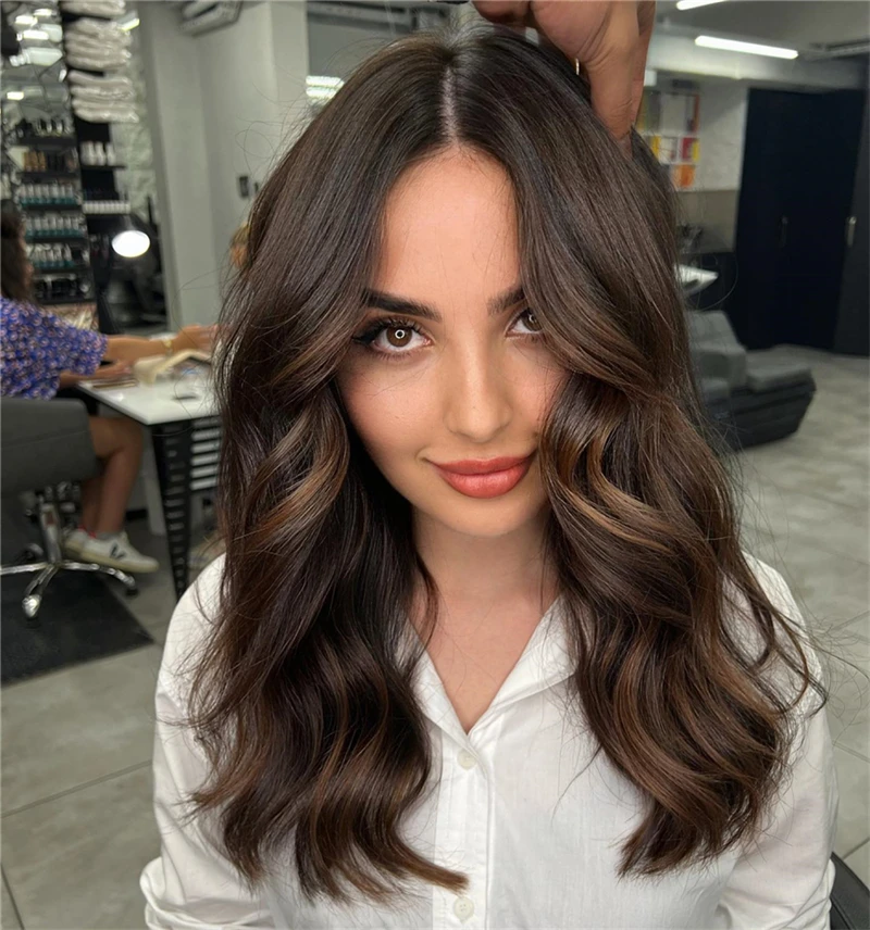 

Loose Wave Lace Wig 13x4 Ombre Medium Brown Blonde HD Synthetic Lace Front Wig Free Part Wig Women Wig Natural Wigs Gift For Her