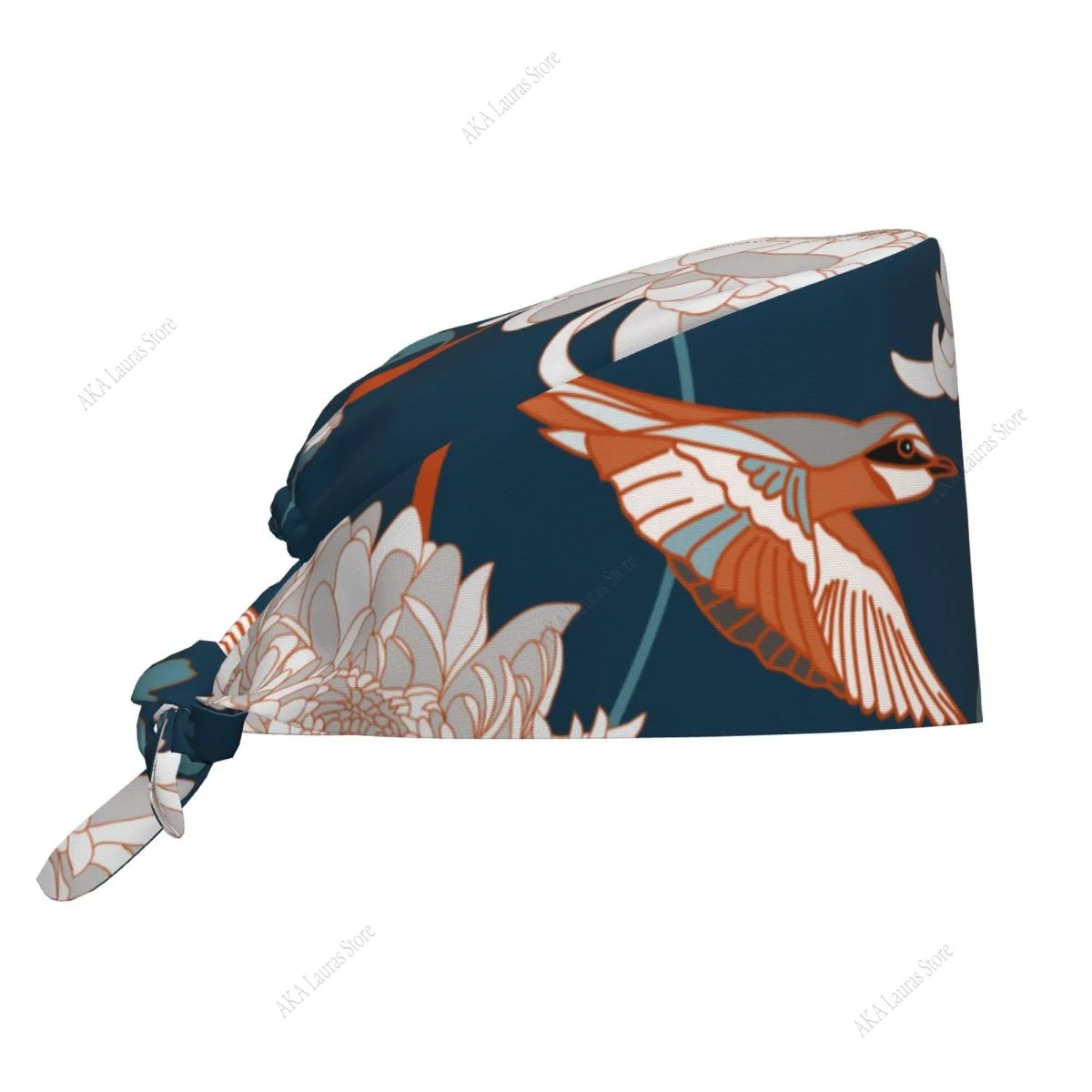 National Flower Chrysanthemum Nursing Accessories Scrub Hat Surgery Cap Dentist Animal Lab Cap Scrub Cap Anaesthesia Scrub Cap