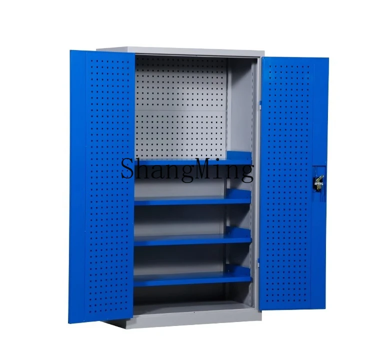 خزانة أدوات باب CL مع خزانة تخزين أدوات ورشة عمل شبكية، خزانة سميكة متعددة الأغراض