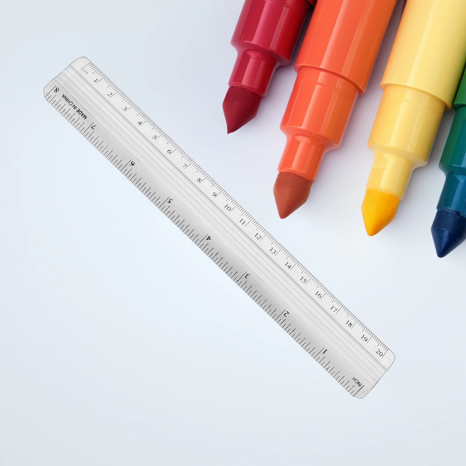 6 قطعة مسطرة سبائك الألومنيوم 30 سنتيمتر حافة مستقيمة مقياس مزدوج متري أداة قياس لصياغة الهندسة المعمارية