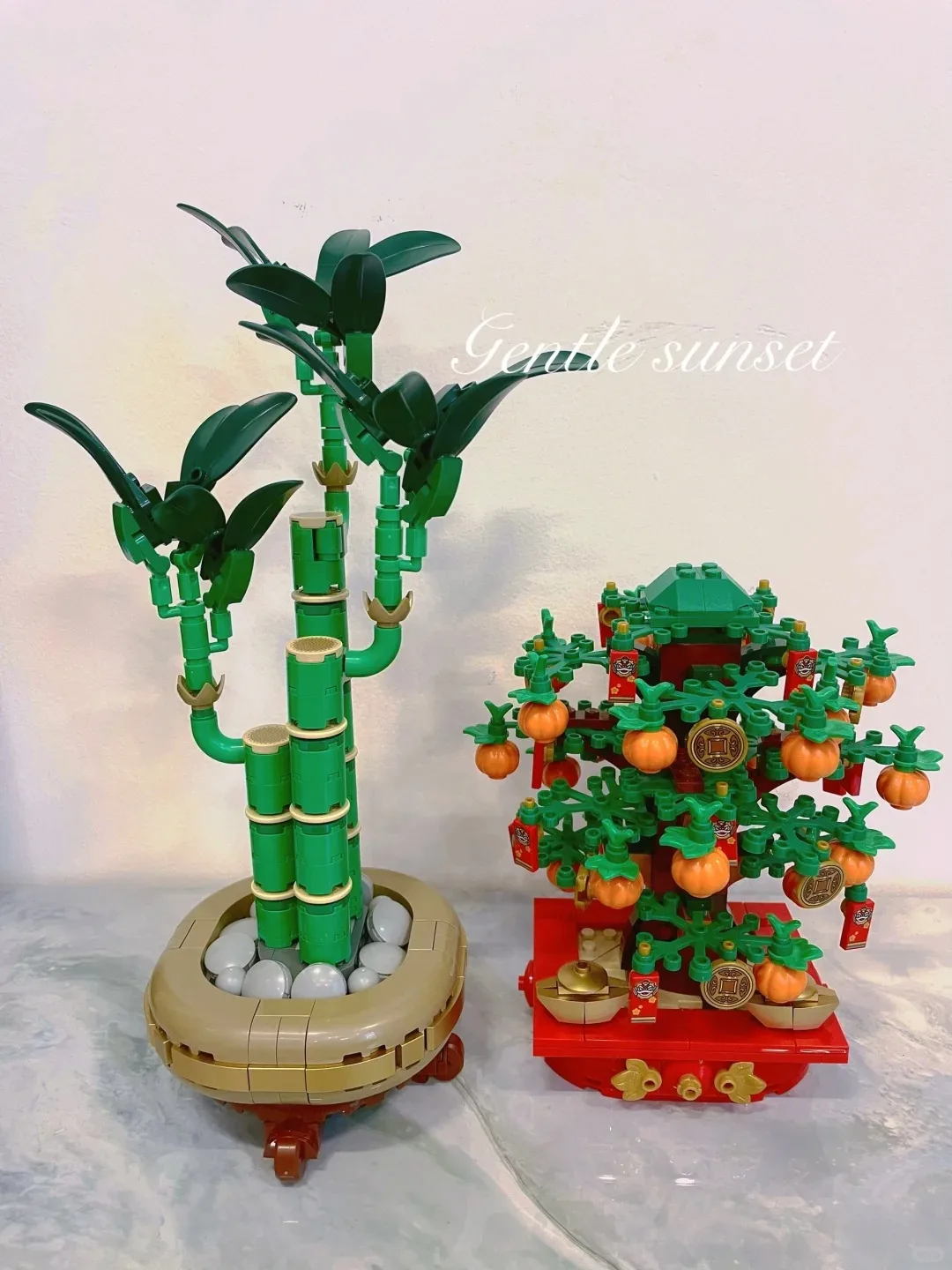 

2025 spot plant collection building block set Fugui Bamboo suitable for birthday Christmas Home decoration gifts