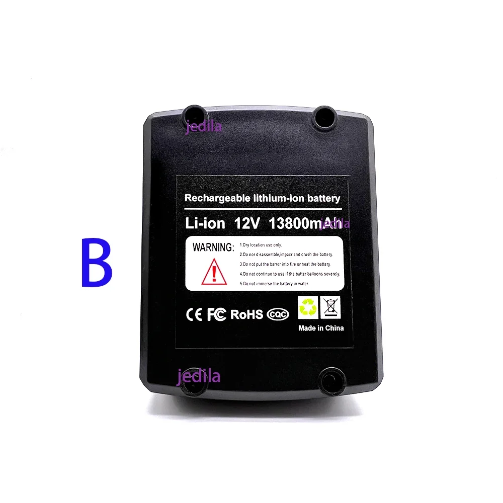 100% New,12V 13800mAh Type B Electric Tool Universal Charging Battery Electric Screwdriver electric Drill Lithium-ion Battery