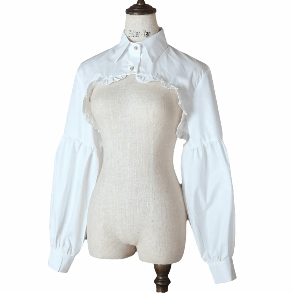 vintage-sleeve-shirt-collar-retro-puff-sleeve-puff-long-sleeve-top-decorative-ruffles-faux-detachable-collar-top-lolita-style