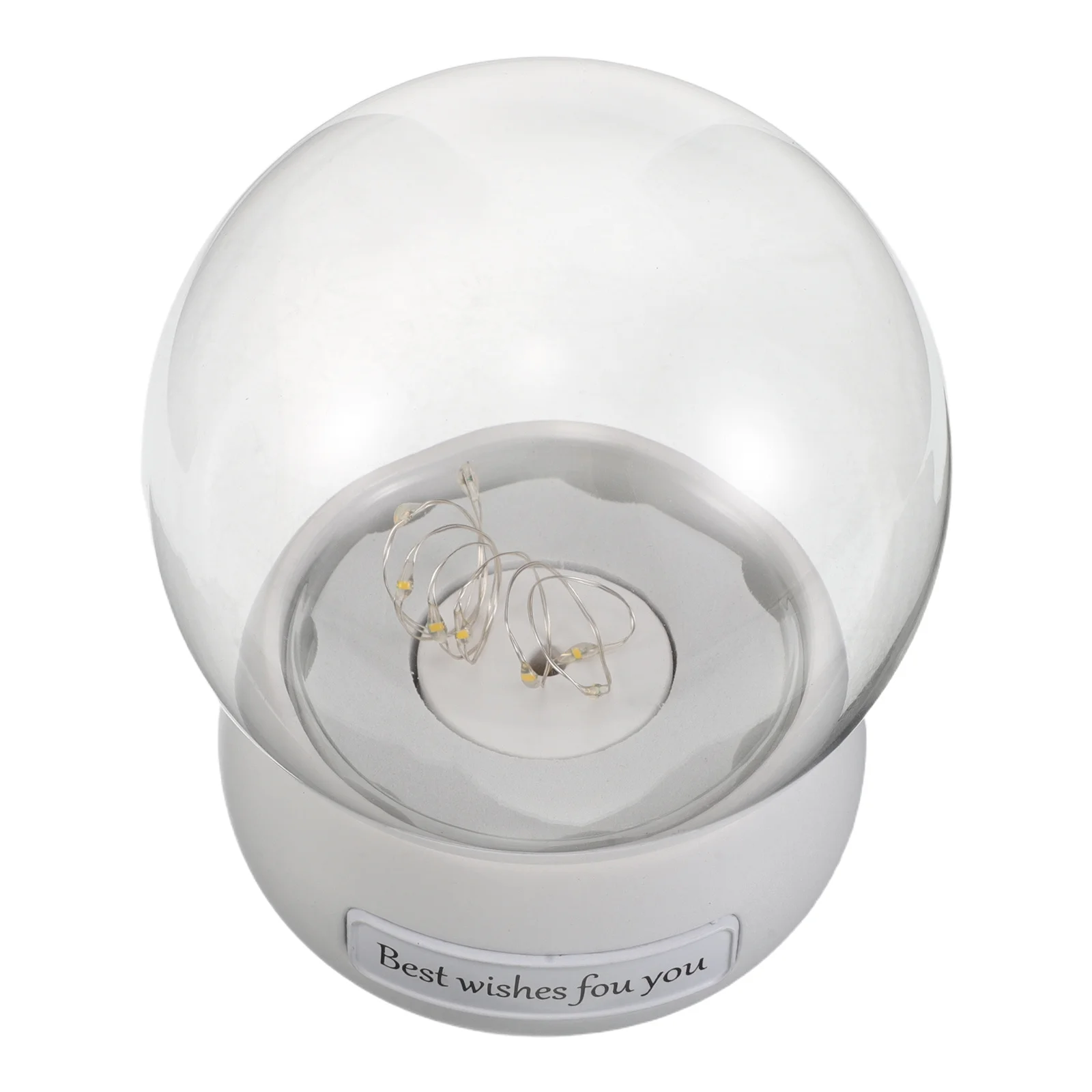 

LED Lighted Glass Dome: Eternal Flower Display Case with Illuminated Base - Dustproof Clear Cloche for Preserved Rose