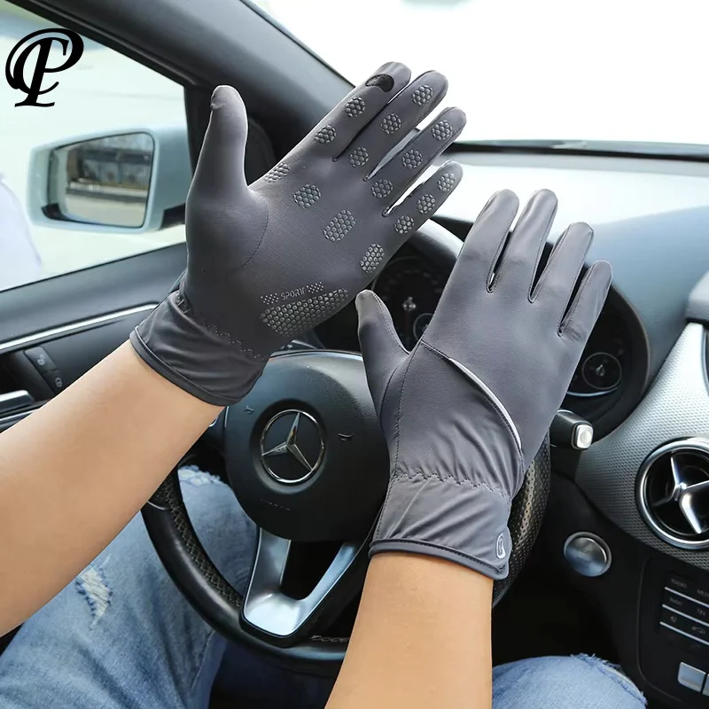

Men Sunscreen Gloves Driving Electric Motorcycles Cycling Fishing ciclismo hombre Breathable Cool Non Slip Outdoor Sports