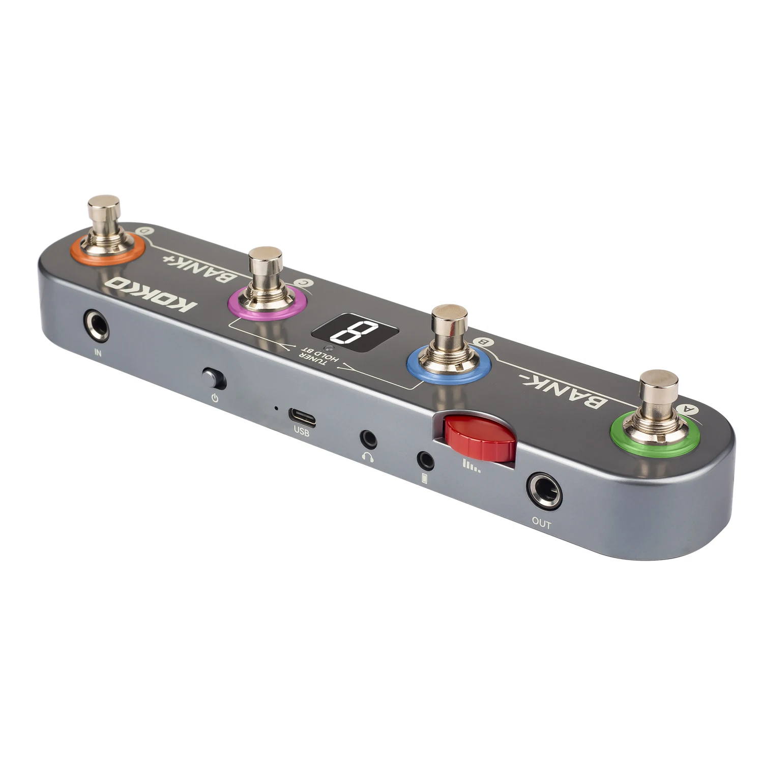 KOKKO KE1 دواسة معالج الجيتار متعددة التأثيرات 36 إعدادات مسبقة 6 وحدات تأثير ضغط الحد من الضوضاء دفعة تعديل تأخير