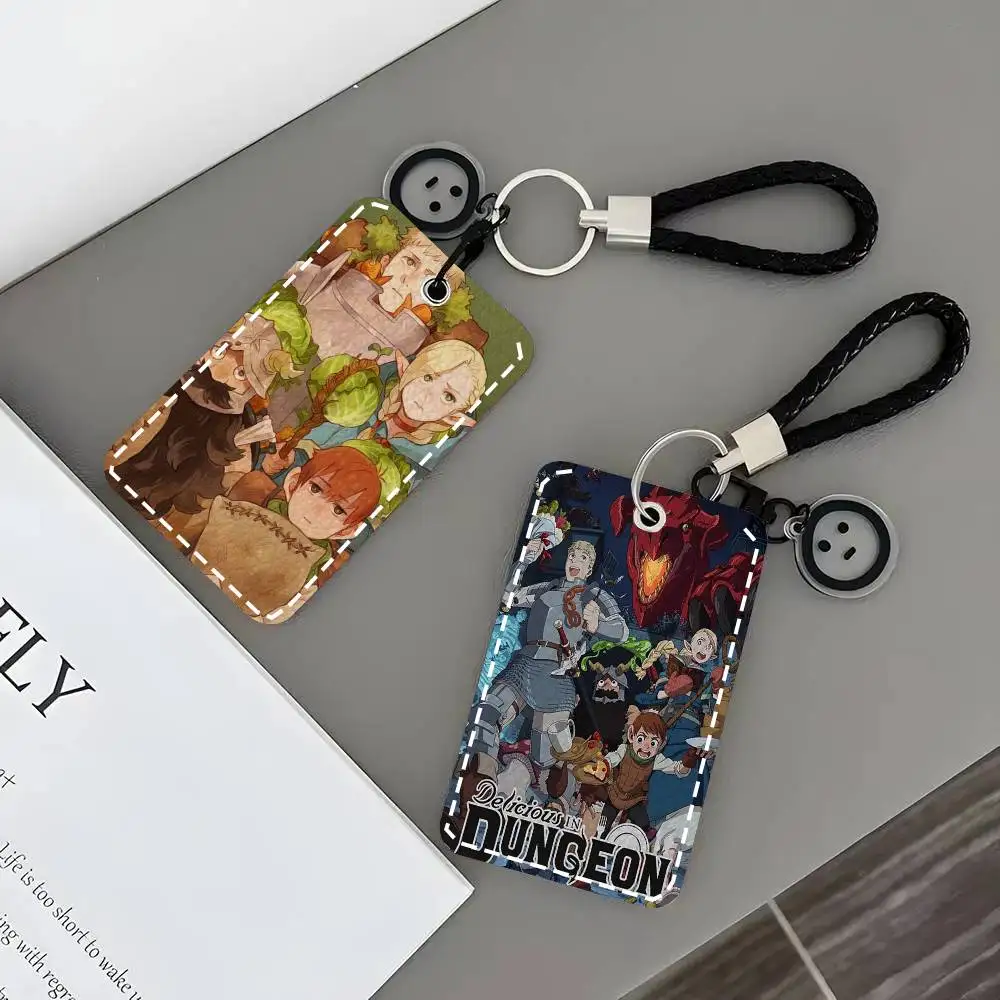 

Кожаный брелок-картхолдер D-Delicious In D-Dungeon с мультяшным дизайном для карт доступа и ключей