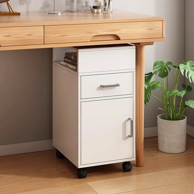 Seam Storage Cabinet Office Under Desk Drawer Cabinet A4 File Locker Small 25cm Narrow Mobile Locker