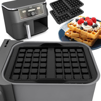 Air Fryer Waffle Mat Silicone Bakeware Waffle Iron for Ninja AF300EU AF400EU AF451EU SL400EU AF500DE Kitchen  Accessories Basket