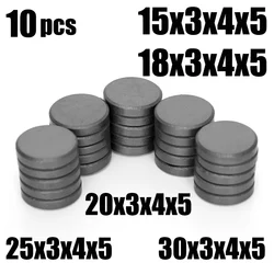 10x3 10x4 10x5 15 x3 15 x4 15 x5mm nero piccolo magnete rotondo frigorifero magnete in Ferrite altoparlante rotondo magnete magnete permanente