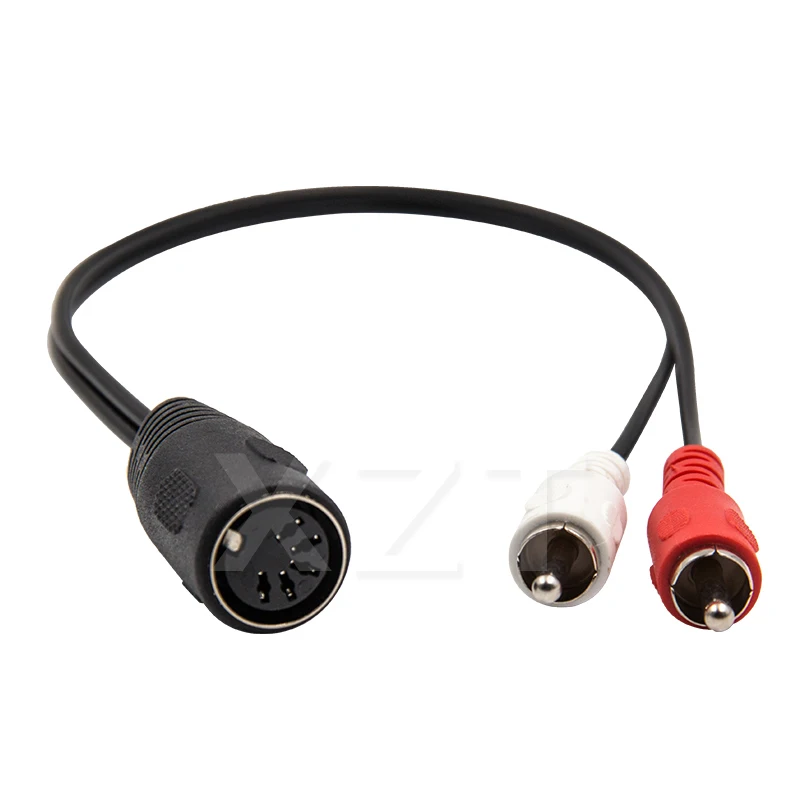 Adapter Audio 5pin DIN żeński transfer 2RCA lotos stary sprzęt audio linia transferowa 5pin DIN żeński 5cm