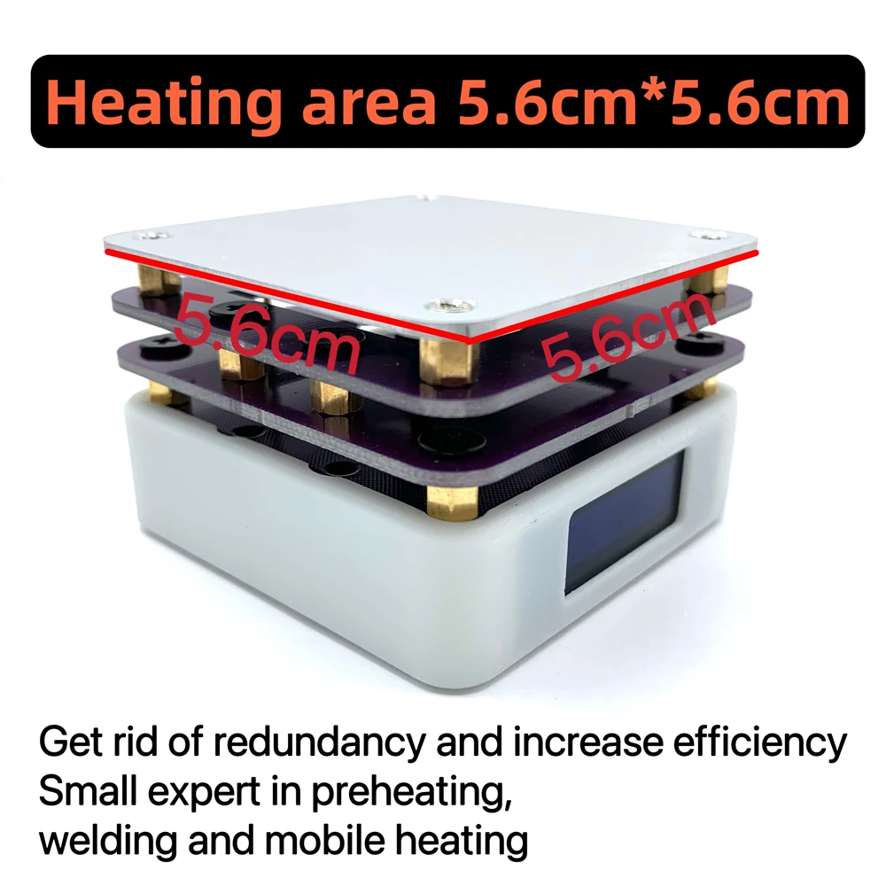 65W Mini Hot Plate SMD Preheater Preheating Rework Station PCB Board Soldering Desoldering Heating Plate LED Strip Repair Tool