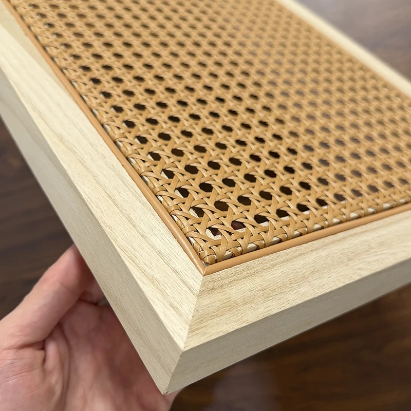2026 New 50*30cm Plastic/Natural Rattan Decorations Miscellaneous Tray Tea Tray Porch Pendant Electric Switch Covering Products