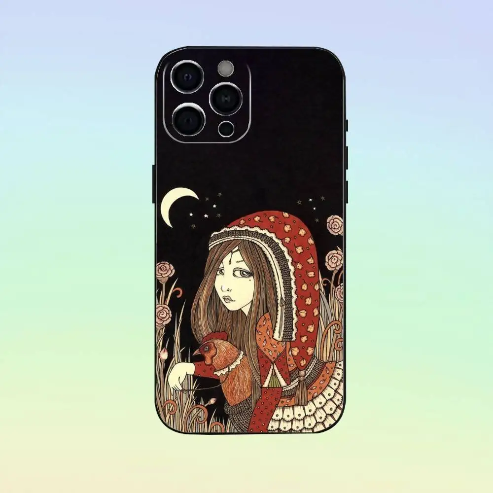 Custodia morbida in silicone per telefono Anita Inverarity per IPhone 17 16 15 14 13 12 11 Custodia morbida in silicone nero