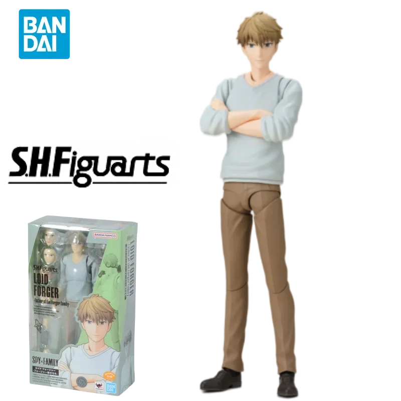 Bandai Genuine SPY FAMILY Anime Figure SHF Loid Forger Father of The Forger Family Action Figure Toys for Kids Gift Collectible