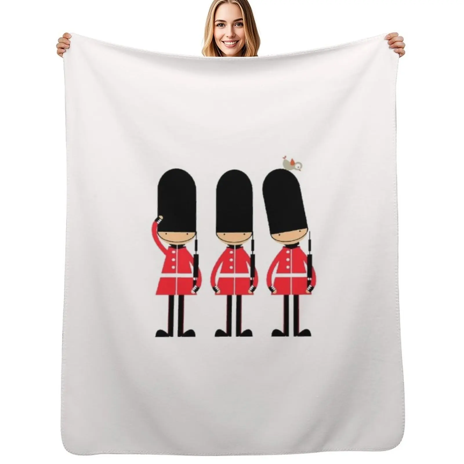 Vintage Funny London Queen Guard United Kingdom Throw Blanket halloween Heavy Luxury Hairys Weighted Blankets