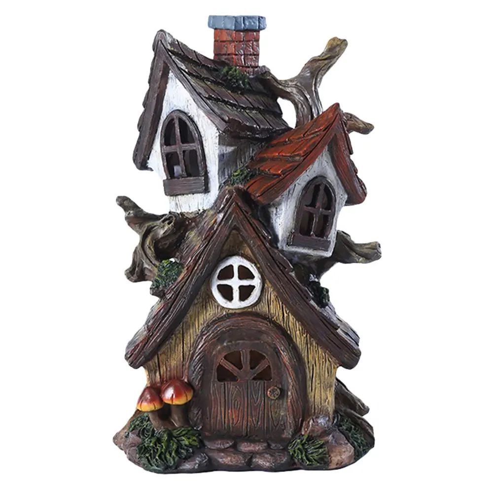 

Mini House Shaped Ornaments Beautiful Appearance Fine Craftsmanship Micro Landscape Decoration Resin Mini House