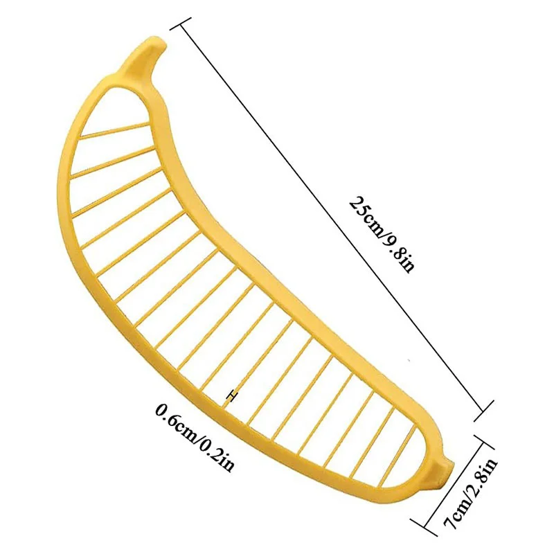 قطاعة الموز البلاستيكية للمطبخ ، مقشرة الفواكه والسلطة ، أدوات القطع ، ABS ، الفولاذ المقاوم للصدأ