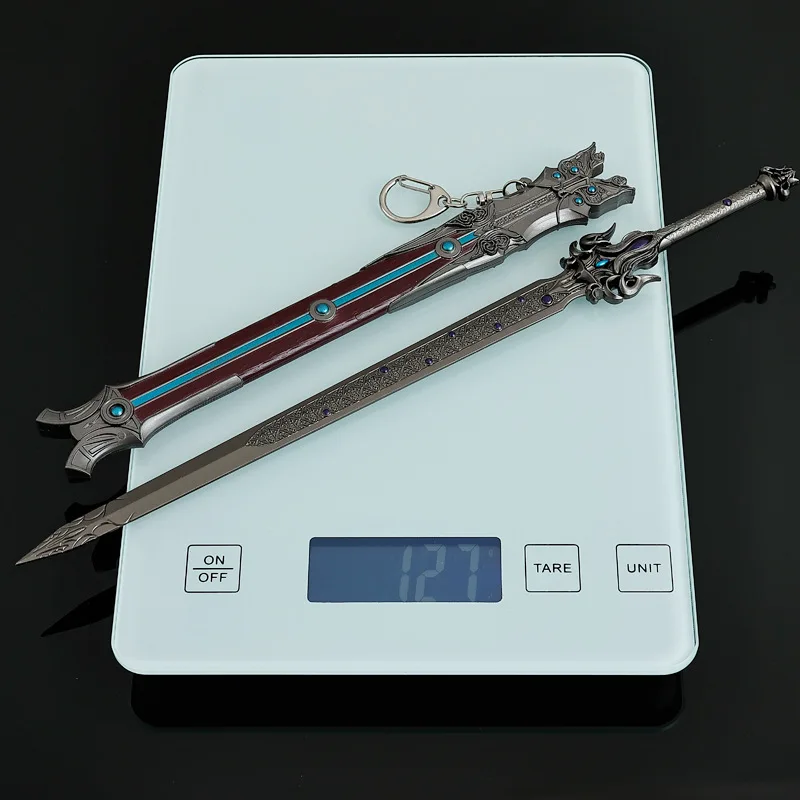 28 CM/11.024in Faun animazione che circonda arma artigianale Qinmu Shaobao spada interamente in metallo giocattolo spada arma ornamenti regalo del ragazzo