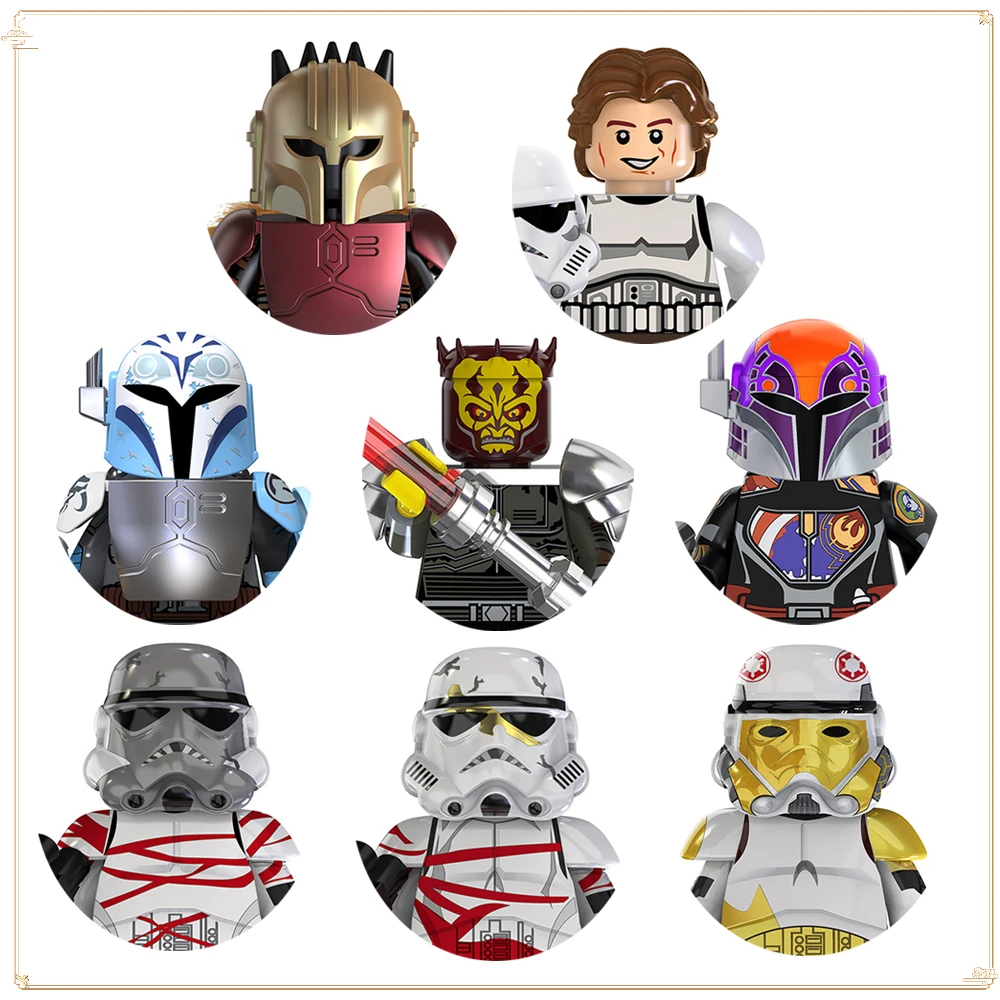 Building Blocks Sci-fi Movie Classic Character Dolls Han Solo Bo Katan Building Blocks Children's Collection Christmas Toys Gift