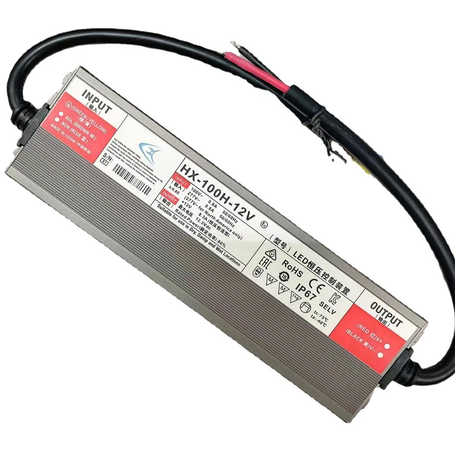 1個-110v-220v-12v-24v-led電源ユニット-ip67-100w-200w-300w-400w-500w-600w-led-5730-2835ストリップ用電源ドライバー