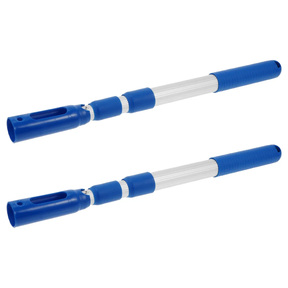 

2Pcs Telescopic Pool Pole Reinforced Aluminum Connecting Comfortable Use Swimming Pool Skimmer Net Fishing Net