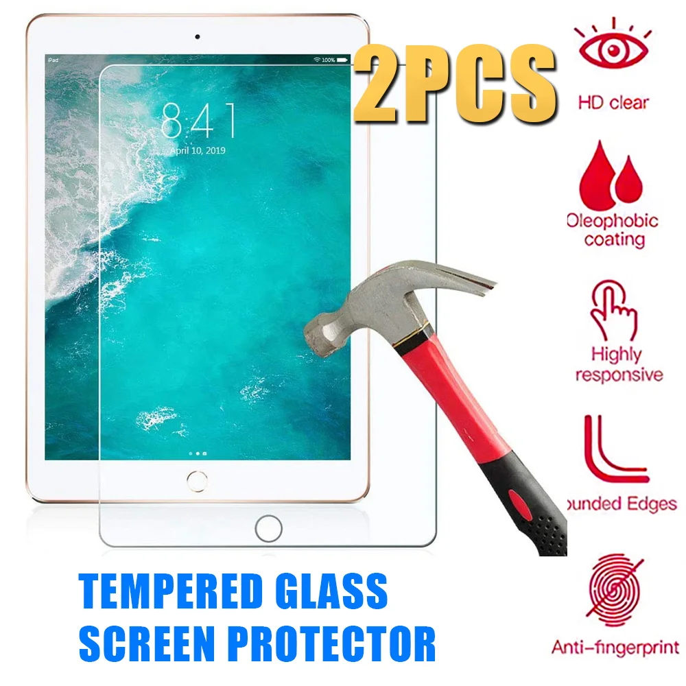 

2Pcs 9H Genuine Tempered Glass for Apple IPad 6th Gen 9.7 Inch A1893 A1954 Tablet Screen Protector Full Coverage Screen Film