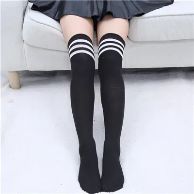 Kawaii Stripe Thigh-High Socks image