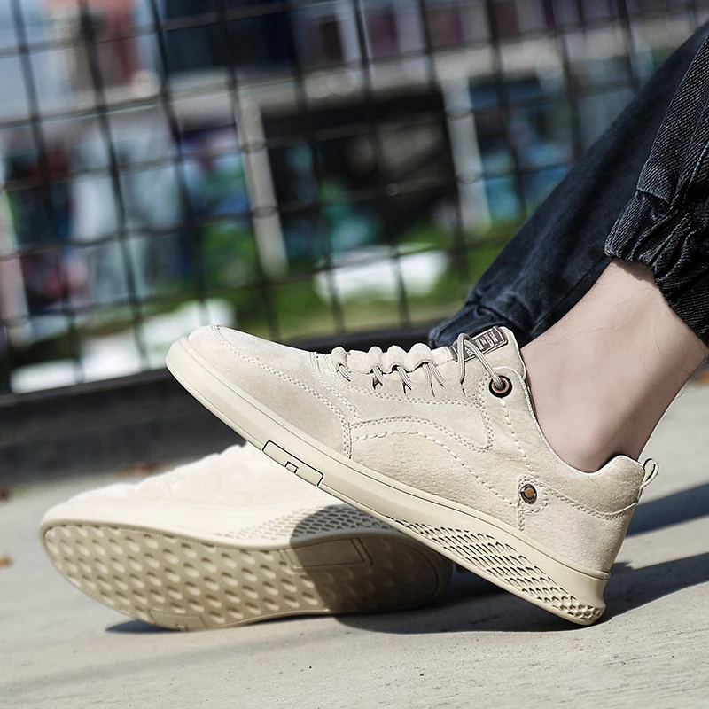 

Уличные замшевые кожаные кроссовки Мужская кожаная повседневная обувь Модные деловые оксфорды Качественная дизайнерская нескользящая дорожная обувь