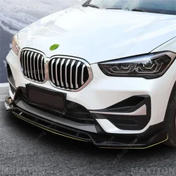 For BMW F48 4Pcs Car Front Bumper Lip Spoiler Splitter Diffuser Separator Body Kit Cover X1 20i 20d 25i 25d x-Drive 2015-2022