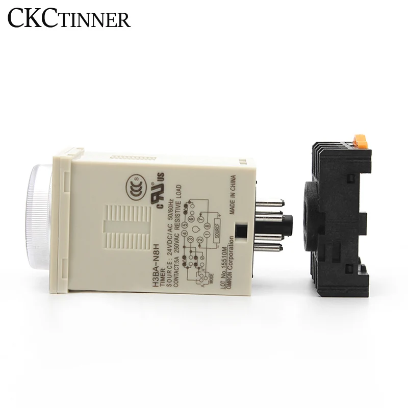 H3BA-N8H 8PIN 50/60Hz 2NO2NC Time 1.2s to 300h 48*48mm DC12V DC24V AC110V AC220V Multifunctional solid state relay