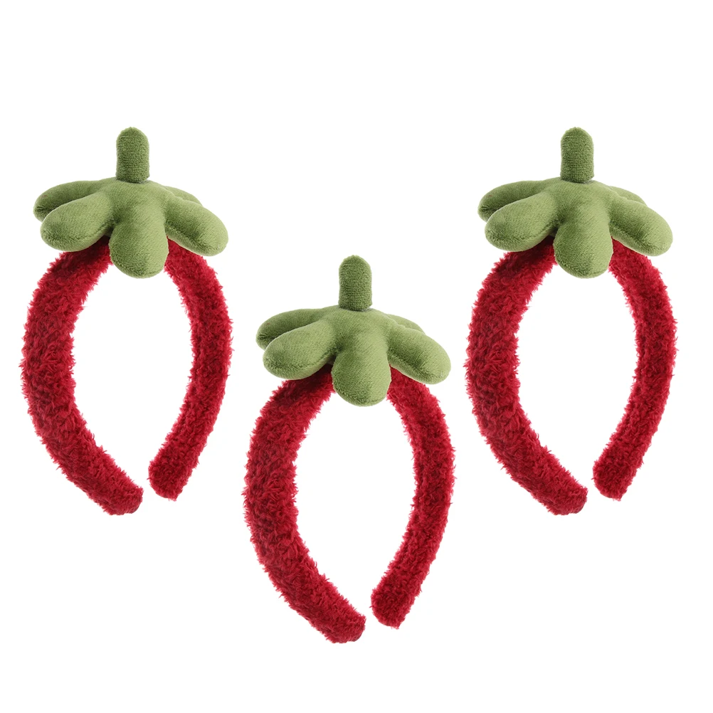 3 قطع من عصابة الرأس الكرتونية على شكل فراولة لطيفة للنساء في الصيف وحفلات الشاطئ والسبا والمكياج وغسل الوجه وإكسسوارات حمام السباحة