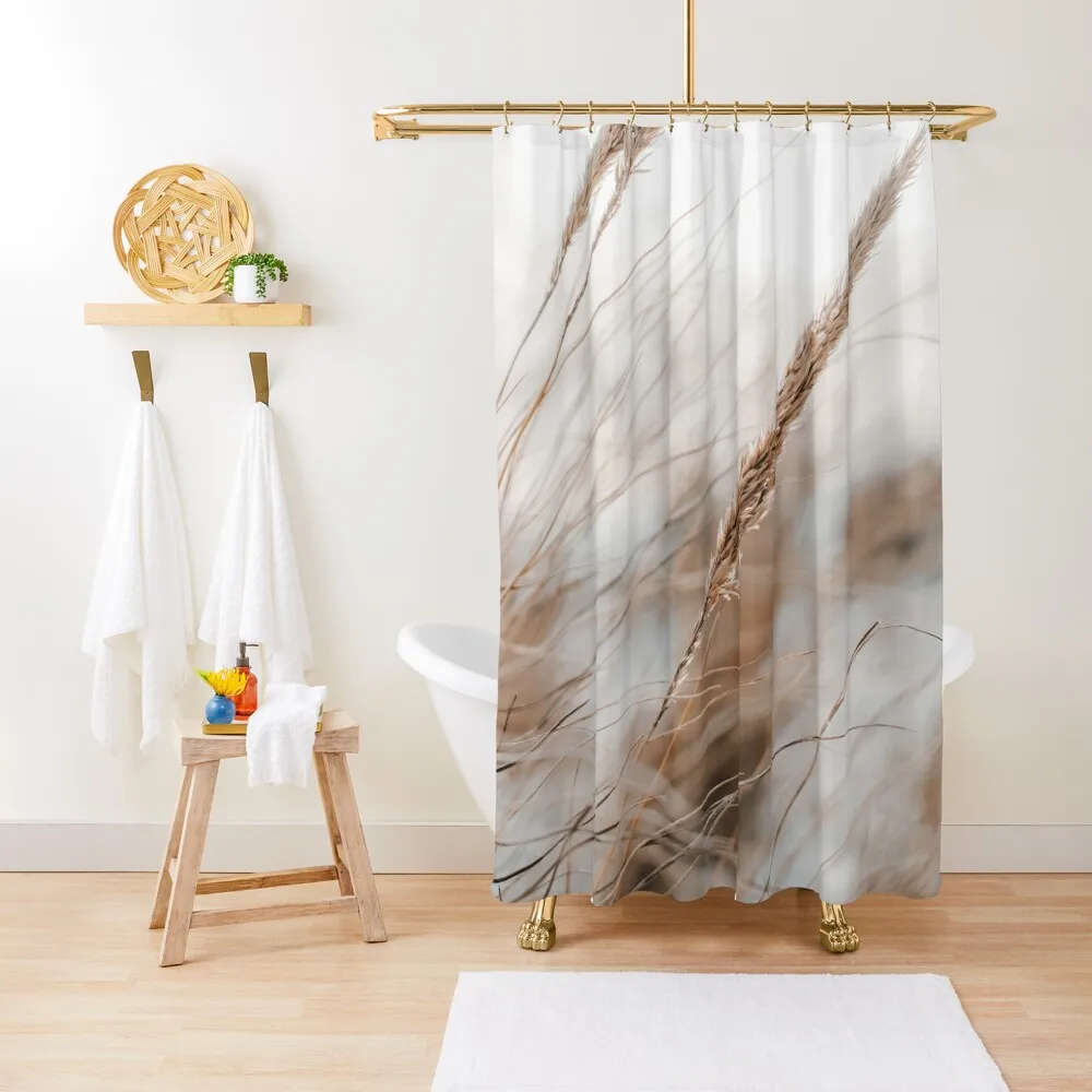 

Beach grass in the winter, snow in background Shower Curtain For Bathroom Shower For The Bathroom Curtain