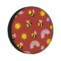 bees pattern  14''-17''Car  Wheel Tire Cover Spare Covers Case Bag Soft Protector Pouch Waterproof Car Tyre Protector
