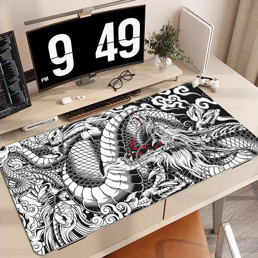 

Коврик для мыши Компьютерный Новый XXL Клавиатура Китайский Дракон Аниме Коврик для мыши Геймер Мягкий офисный ковер Настольный коврик Настольный большой коврик для мыши