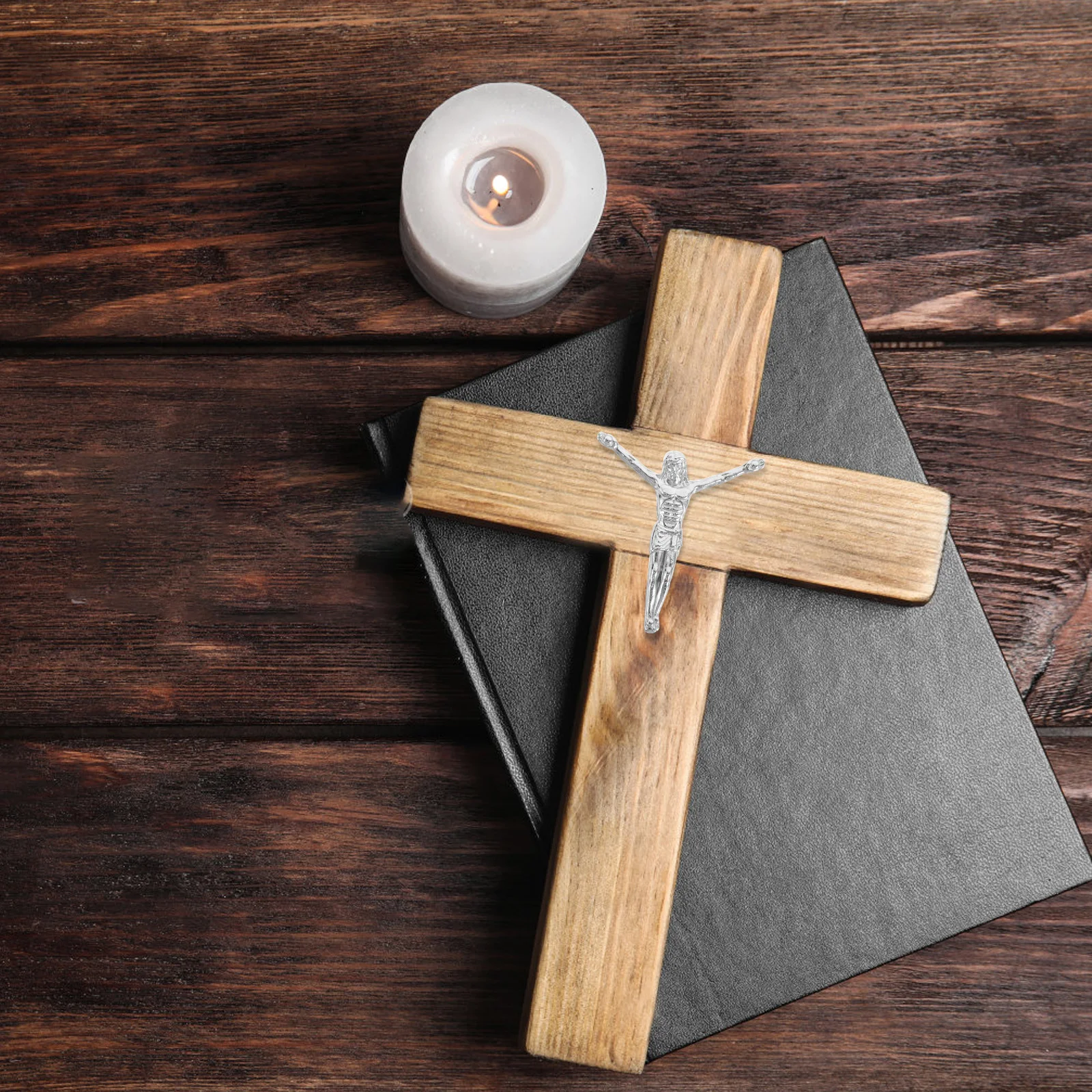 

10Pcs Mini Jesus Cross Crucifix Charm Metal Pendant for DIY Jewelry Religious Craft Decoration Crucifix Charm Catholic Figurines