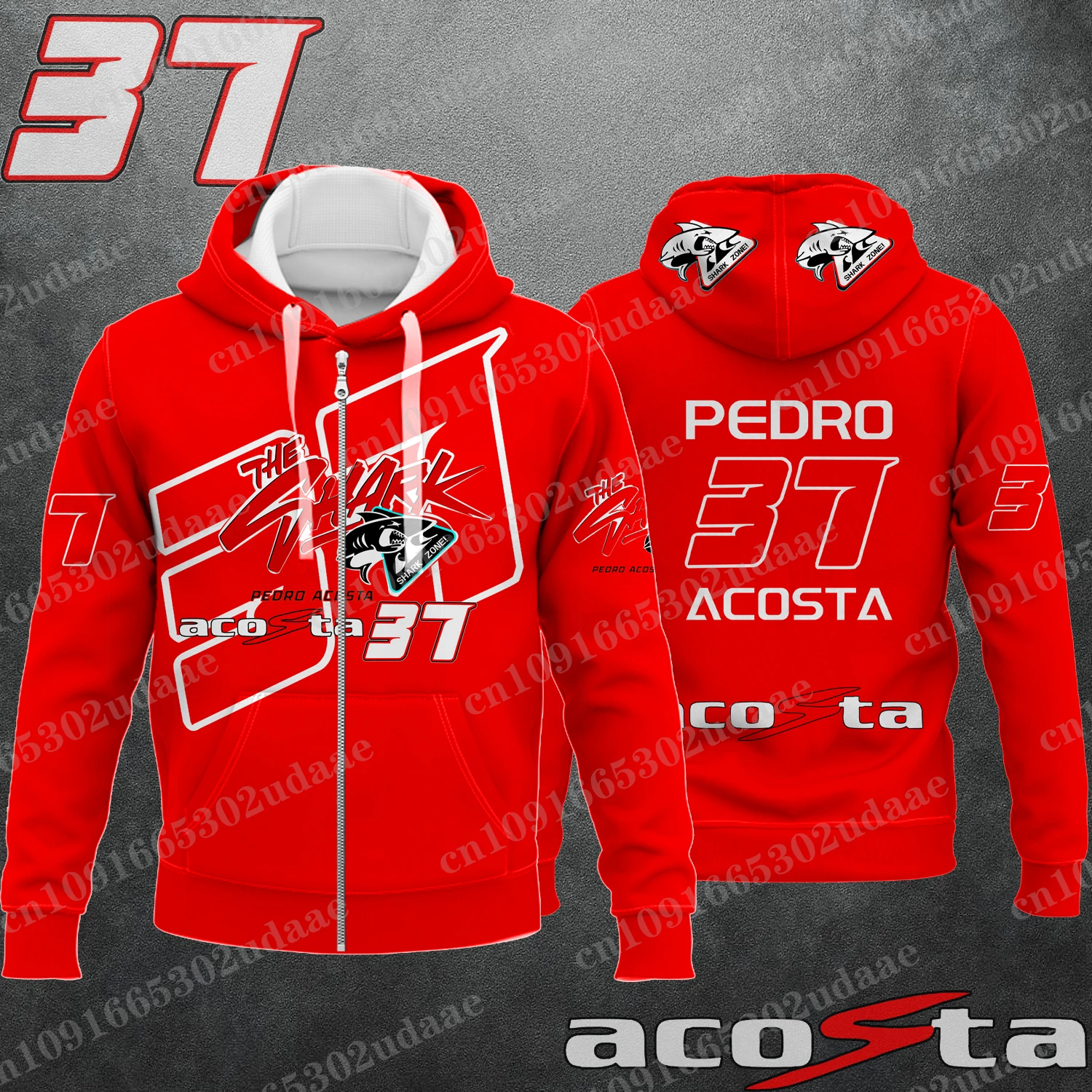 جديد 2024 دراجة نارية سباق 37 سائق بيدرو أكوستا الإبداعية هوديي لعشاق المسار الرياضي المتطرفين المشجعين هوديي