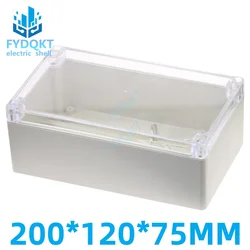 1pcs 200*120*75mm Plastic Project Boxs Electronic Box Enclosure Waterproof Housing Case 200x120x75mm