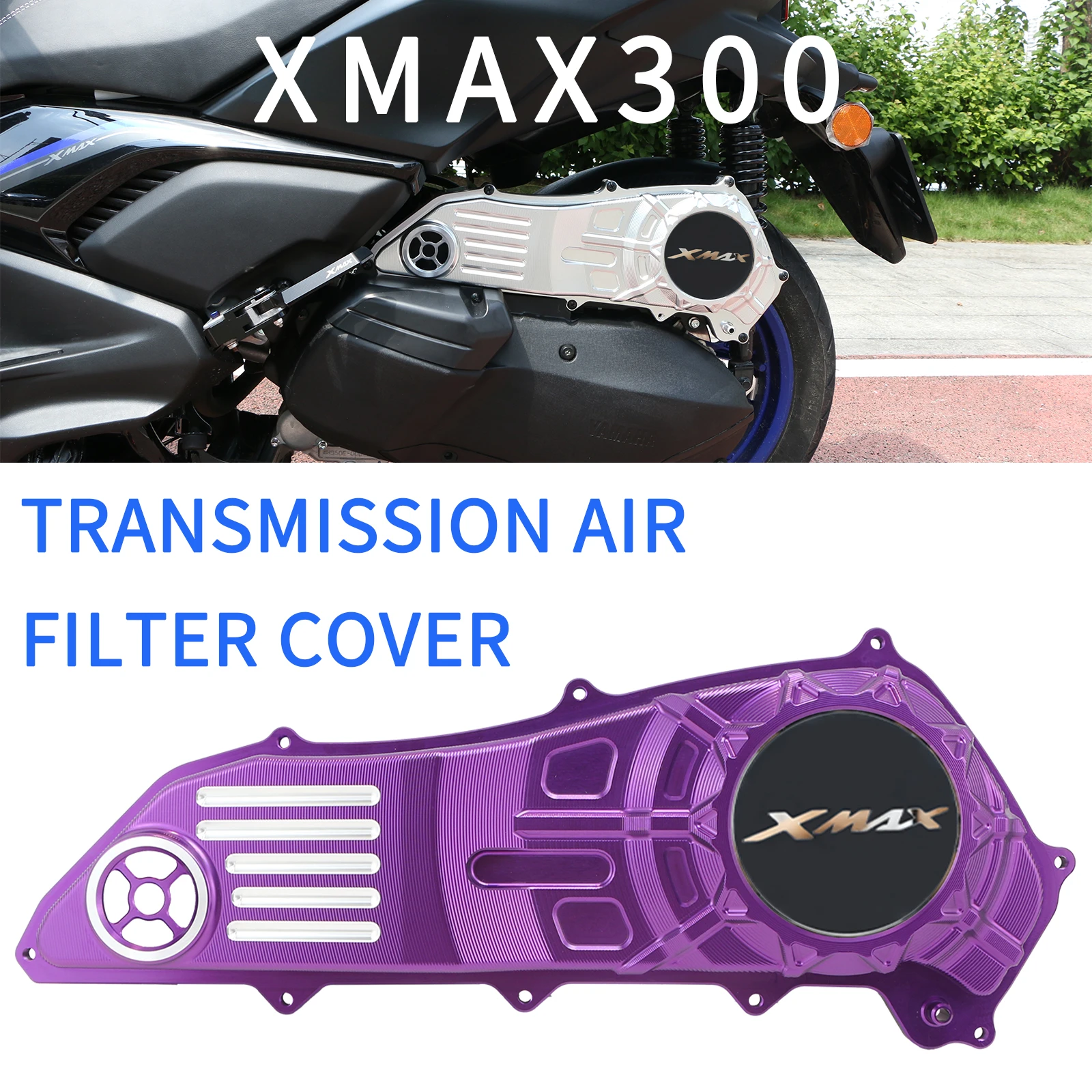 

For Yamaha X-MAX XMAX 125 250 300 400 XMAX300 2017-2025 CNC Aluminum Air Filter Cover High-Sealing Element Replacement Housing