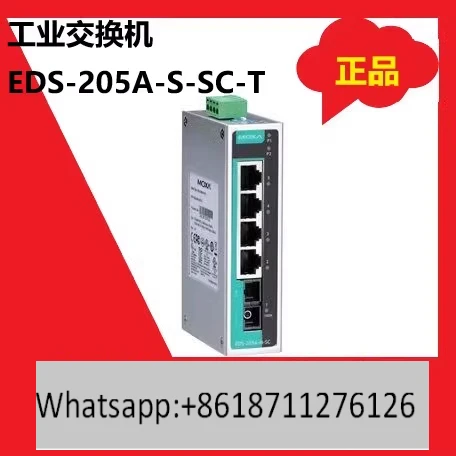 

Новый широкотемпературный одномодовый оптоволоконный переключатель MOXA EDS-205A-S-SC-T, оригинальный запас, номер интерфейсов 5 них