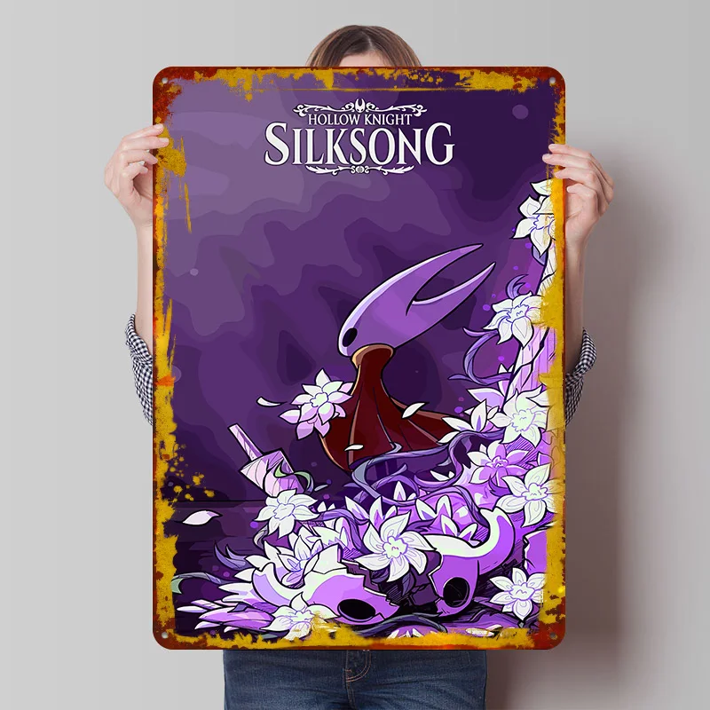 Hollow Knight: Silksong - Hornet Tinplate Poster Custom Wall Art Vintage Metal Signs Retro Tin Plaque for Home and Decoration