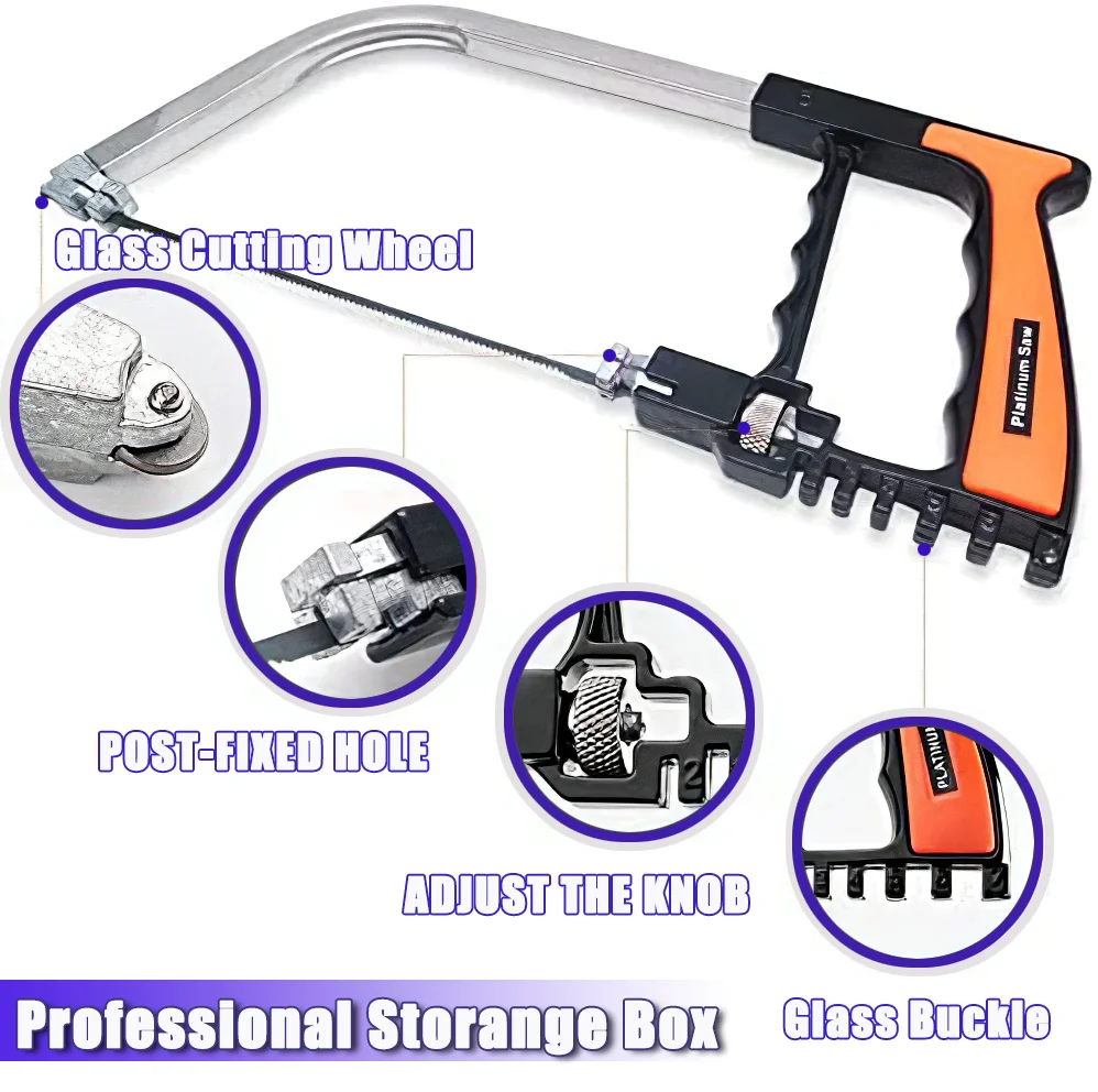 Adjustable Model Craft Hacksaw Frame Set DIY Bow Coping Saw Multifunction Magic Universal Hand Saw Kit for Cutting Metal, Wood