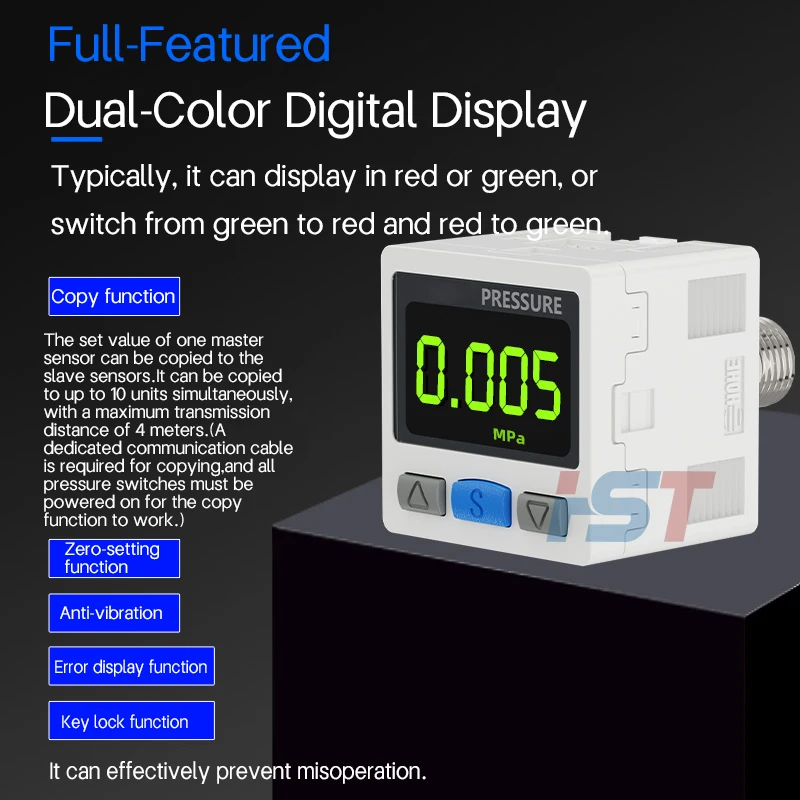 Pneumatic Digital Pressure Gauge Switch ZSE30A-01-N/ISE30A-N/DPS Automatic Control Vacuum Negative Pressure 2