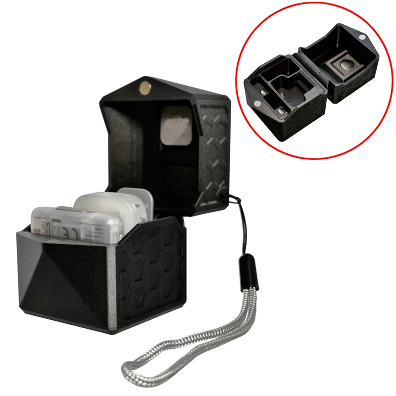 1PCS For DJI Mic Mini 2 Wireless Mic Mobile Version Magnetic Flip Cover Storage Case 3D Printed Portable Carrying Charging Box