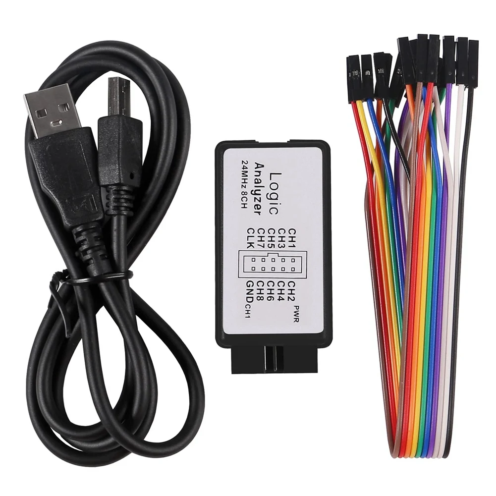 2 Sets USB Logic Analyzer 24MHz 8 Channel 24M/Seconds Logic Analyzer Debugger for ARM FPGA Logic Analyzer Logic 24M 8CH