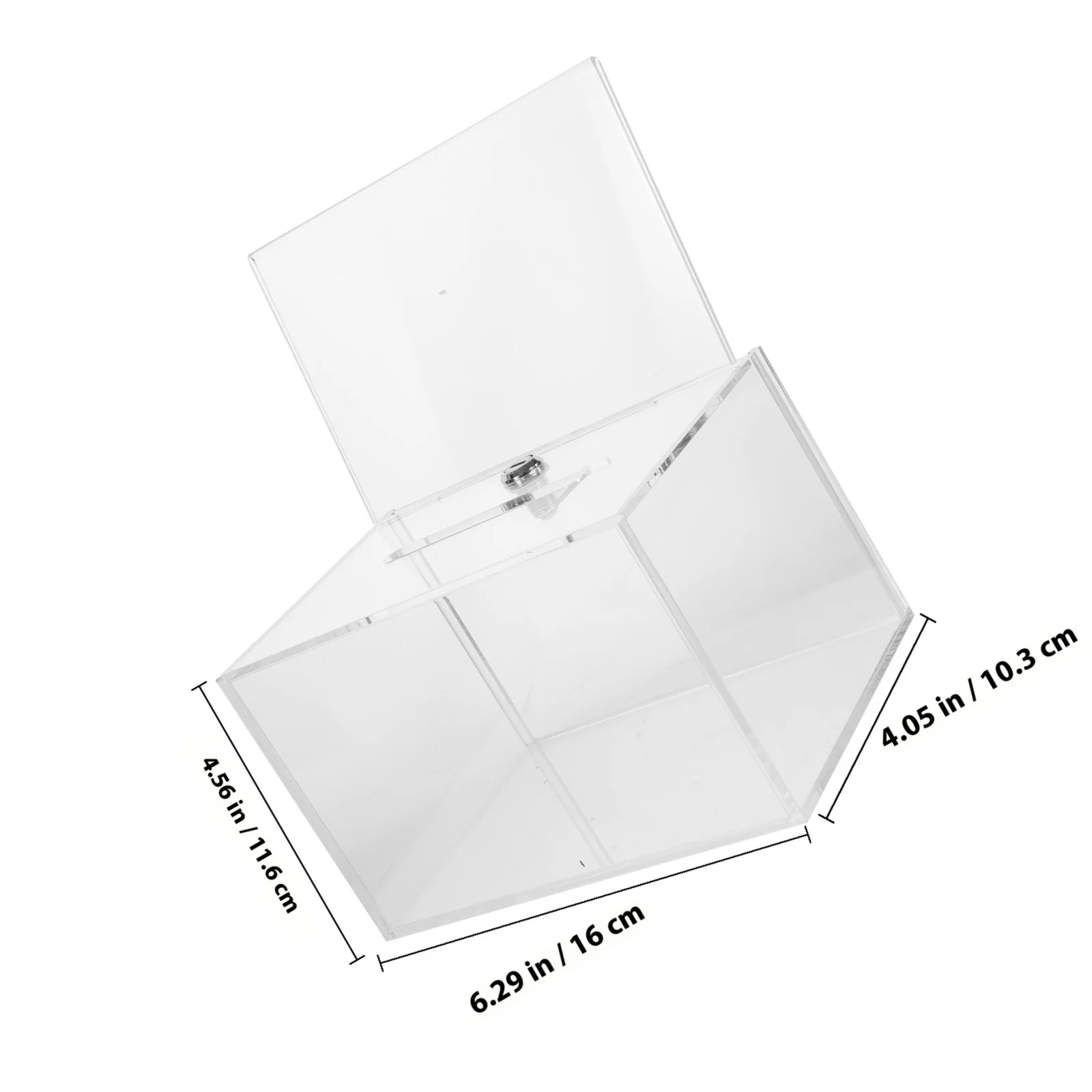 مجموعة واحدة من صندوق اقتراحات الأكريليك متعدد الوظائف مع قفل تبرع آمن مجموعة بريد التصويت رسالة عامة شفافة #3